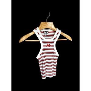 ZARA x KAPPA Women's Medium STRIPED TANK Top‎ Shirt Red White Blue Summer